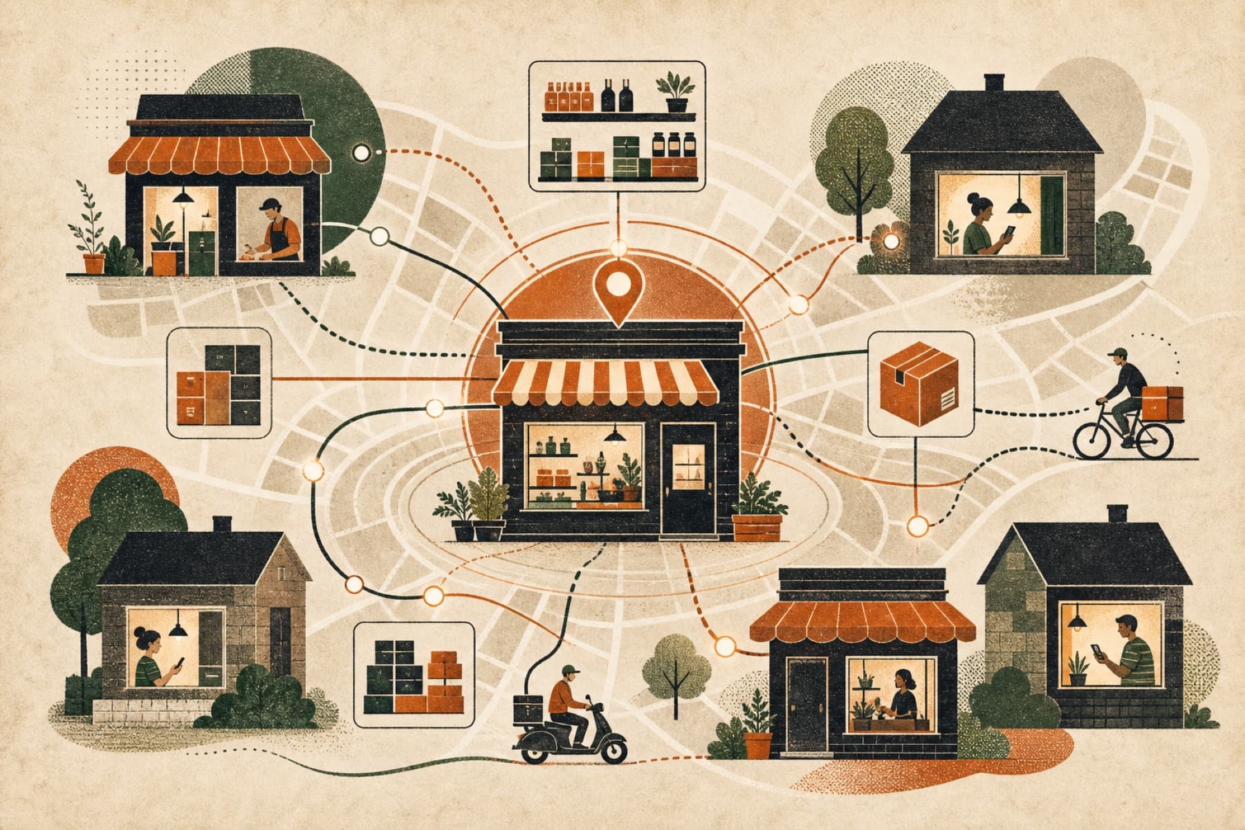 Cover illustration for Building Realtime Hyperlocal Commerce